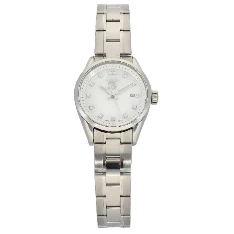 minimalist watches for women with slim profile and elegant design -Tag Heuer Carrera WV1411 27mm Stainless Steel Watch