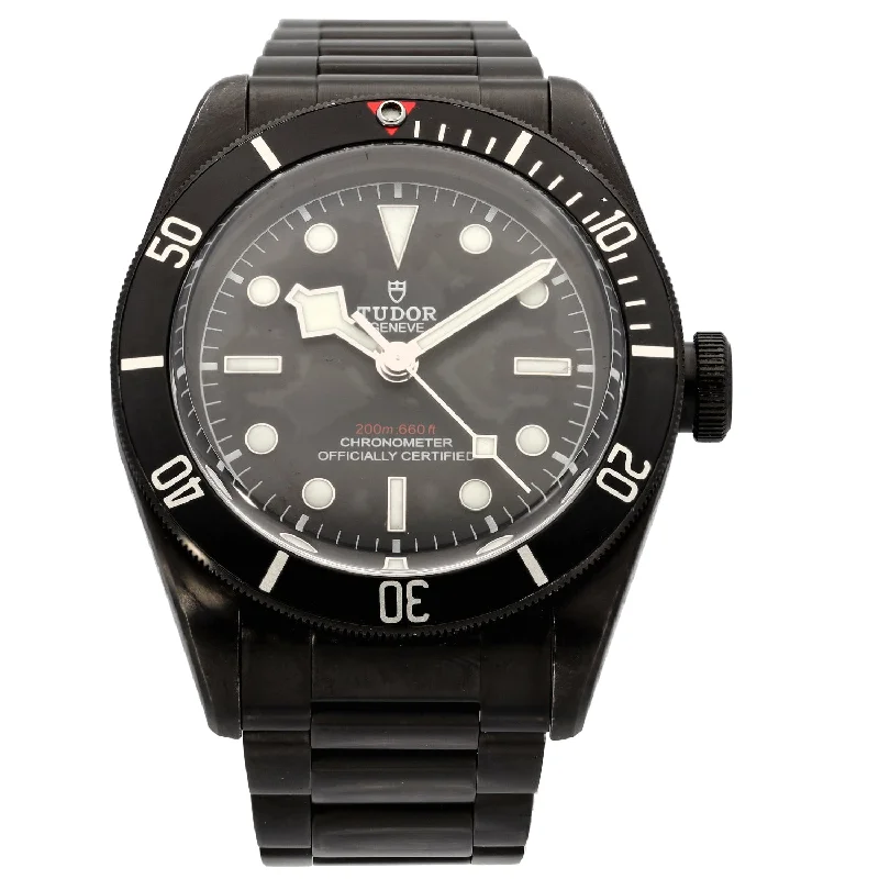 men’s watches with large face and bold metal bands -Tudor Black Bay Dark 79230DK 41mm PVD Stainless Steel Watch